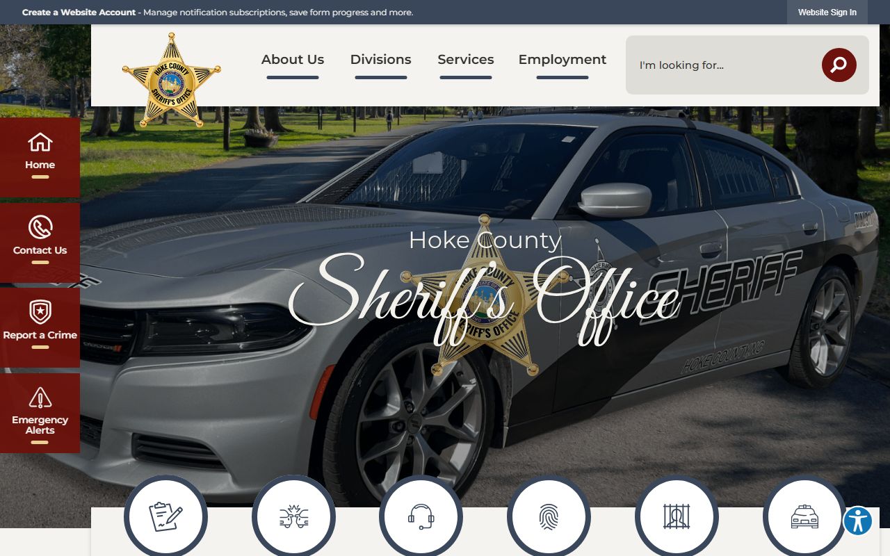 Hoke County arrest records Sheriff's Office page