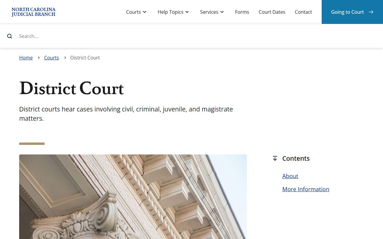 Hoke County court dockets District Court overview