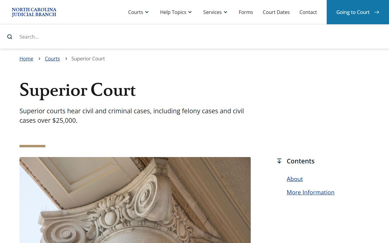 Hoke County court dockets Superior Court overview