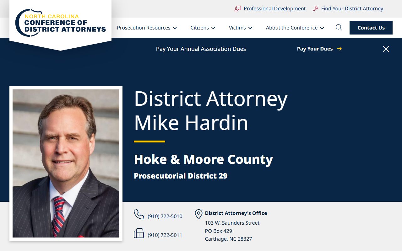 Hoke County criminal court records Prosecutorial District 29