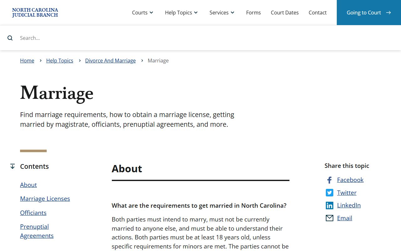 Hoke County marriage records and North Carolina marriage guidance