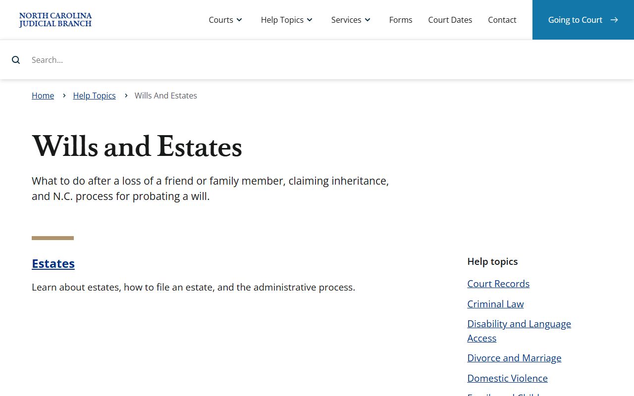 Hoke County probate records wills and estates guidance