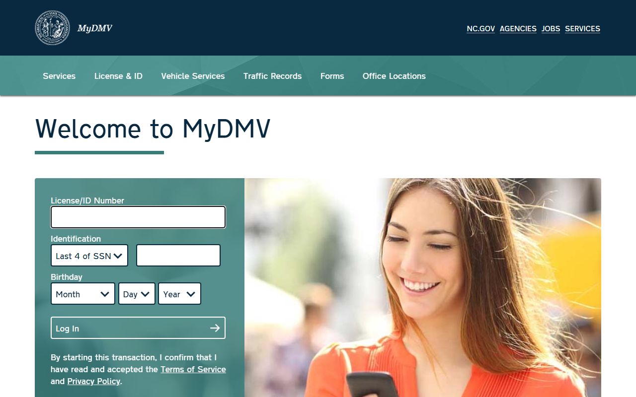 Hoke County traffic court records NCDMV MyDMV portal
